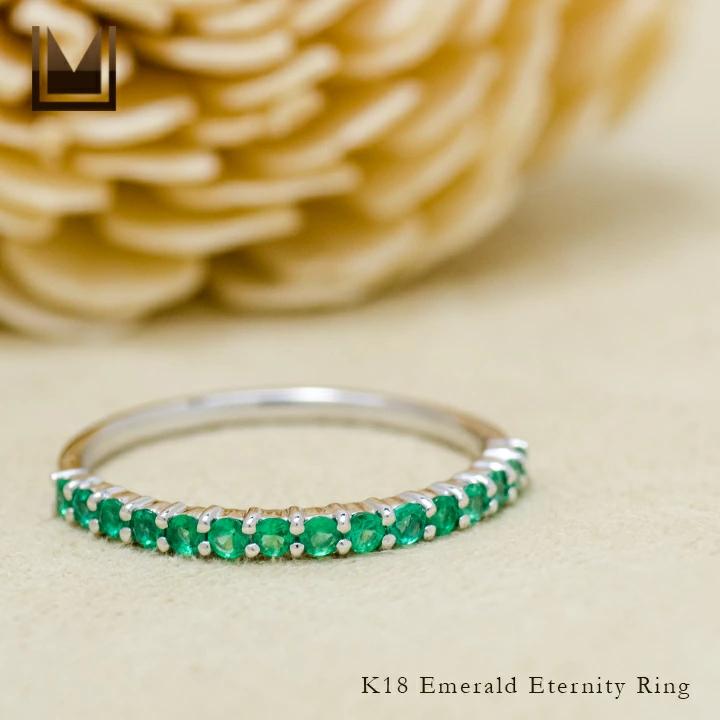 umu -アム- FINE JEWELRY STUIDIOK18 エメラルド エタニティ リング 「fila」rg0969_1.jpg