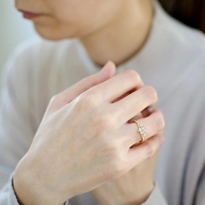 umu -アム- FINE JEWELRY STUIDIOK18 ブルームーンストーン ダイヤモンド ハート リング 「ragazza」rg0976_i2.jpg