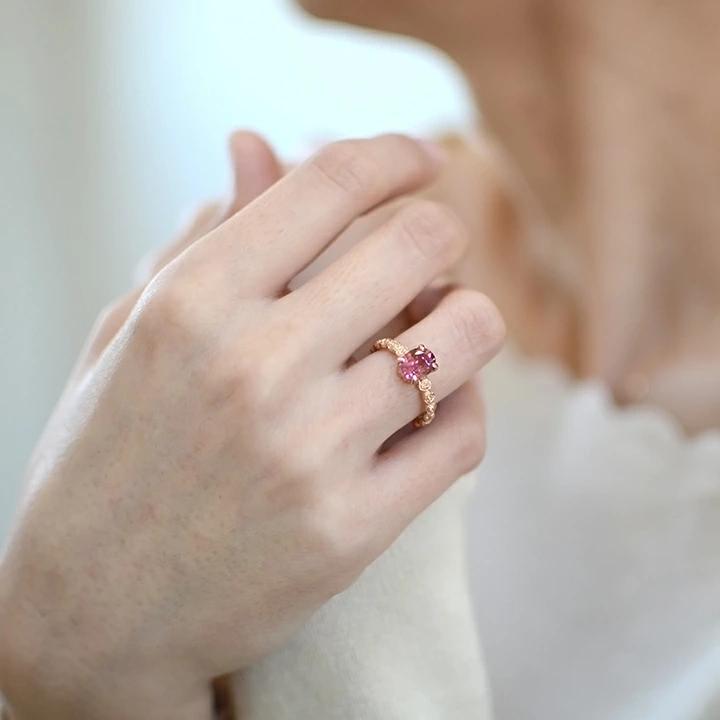 umu -アム- FINE JEWELRY STUIDIOピンクトルマリン バラモチーフ リング 「rosa」rg0985_i2.jpg