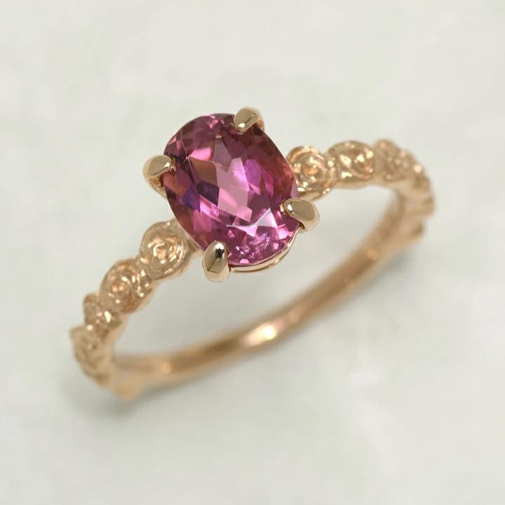 umu -アム- FINE JEWELRY STUIDIOピンクトルマリン バラモチーフ リング 「rosa」rg0985_kanban2.jpg