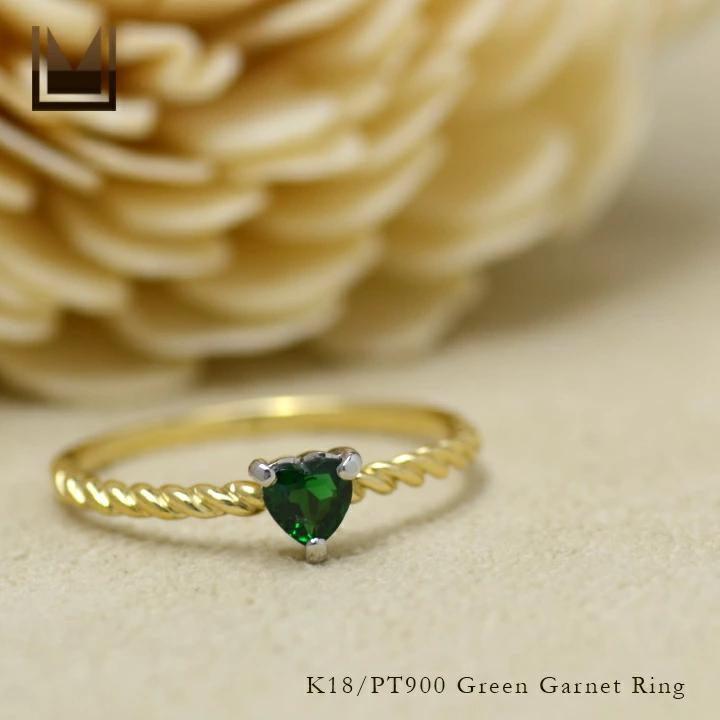 umu -アム- FINE JEWELRY STUIDIOグリーンガーネット ハート リング 「regaletto」rg0986_1.jpg