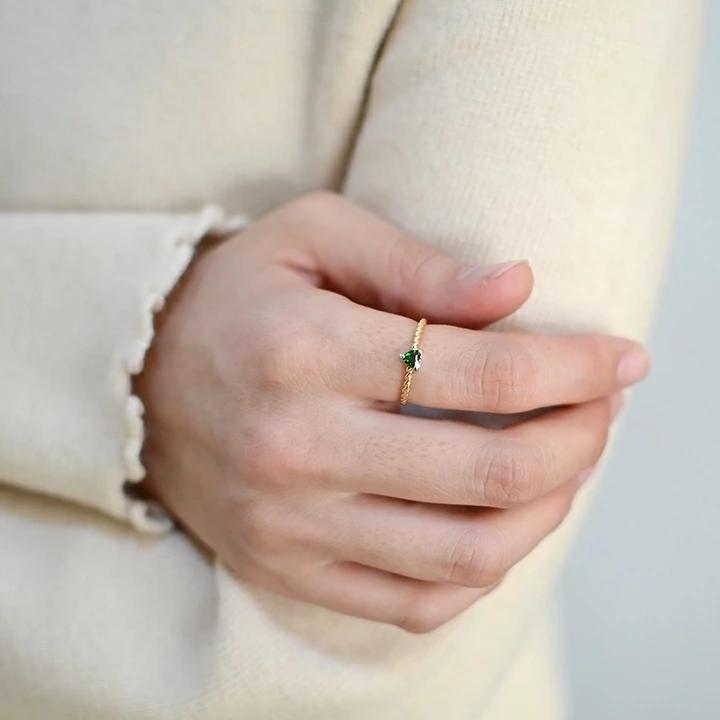 umu -アム- FINE JEWELRY STUIDIOグリーンガーネット ハート リング 「regaletto」rg0986_i2.jpg