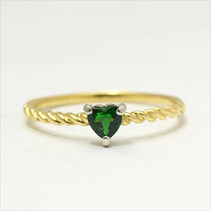 umu -アム- FINE JEWELRY STUIDIOグリーンガーネット ハート リング 「regaletto」rg0986_m.jpg