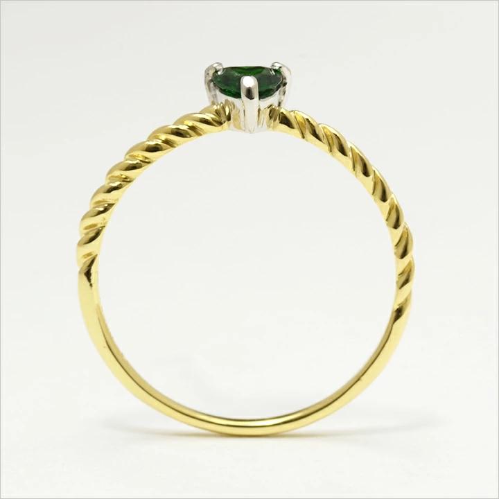 umu -アム- FINE JEWELRY STUIDIOグリーンガーネット ハート リング 「regaletto」rg0986_s.jpg