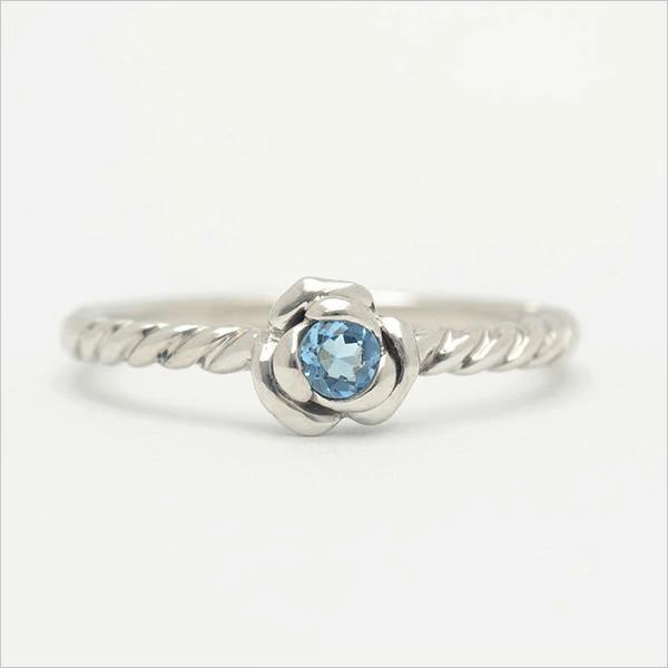 umu -アム- FINE JEWELRY STUIDIOサンタマリアアクアマリン ローズ リング 「romantica」rg0994_m.jpg