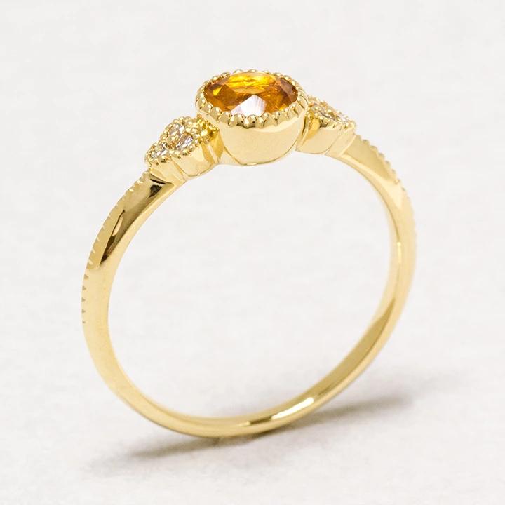 umu -アム- FINE JEWELRY STUIDIOシトリン ダイヤモンド リング 「tazzina」rg0995_kanban2.jpg