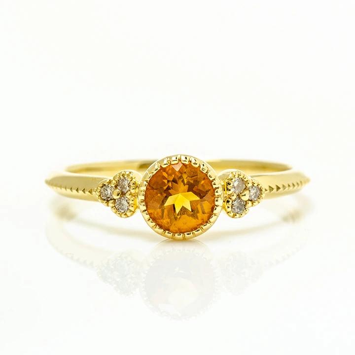 umu -アム- FINE JEWELRY STUIDIOシトリン ダイヤモンド リング 「tazzina」rg0995_m.jpg