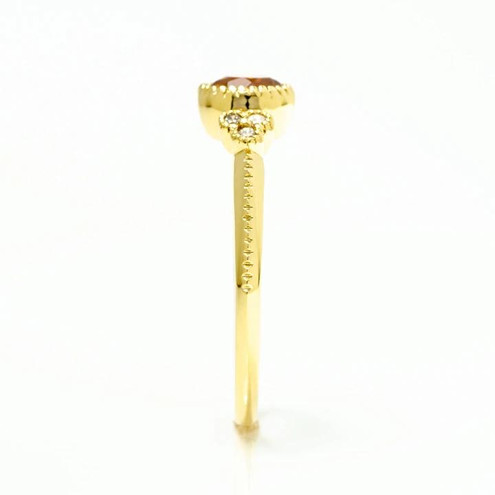 umu -アム- FINE JEWELRY STUIDIOシトリン ダイヤモンド リング 「tazzina」rg0995_y.jpg