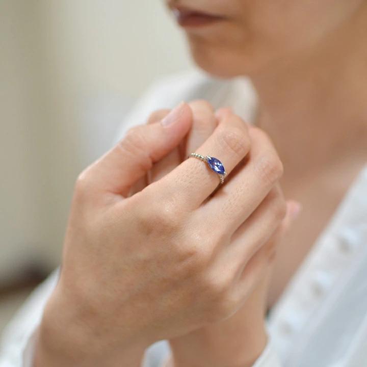 umu -アム- FINE JEWELRY STUIDIOK18 マーキス タンザナイト 1.36ct リング 「sodo」rg0998_i2.jpg