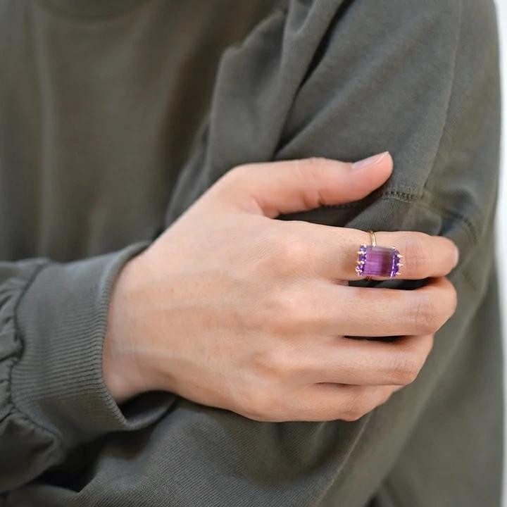 umu -アム- FINE JEWELRY STUIDIOK18 アメシスト リング 「carabo」rg0999_i3.jpg