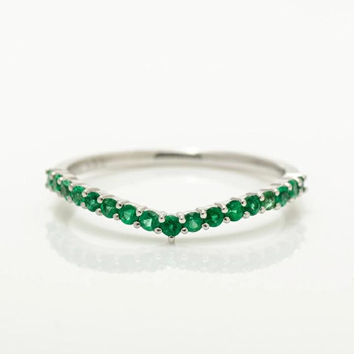 umu -アム- FINE JEWELRY STUIDIOK18 エメラルド Vライン エタニティリング 「flesso」rg1000_m.jpg