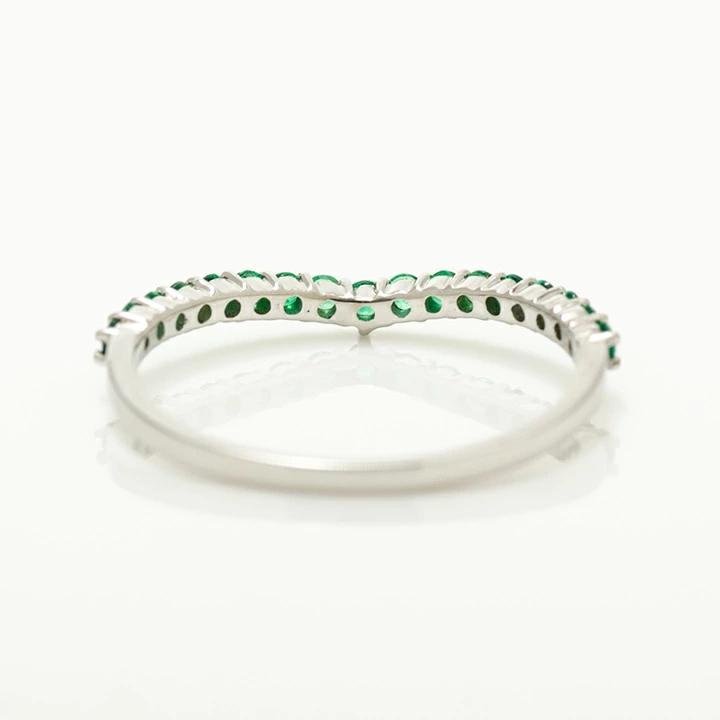 umu -アム- FINE JEWELRY STUIDIOK18 エメラルド Vライン エタニティリング 「flesso」rg1000_u.jpg