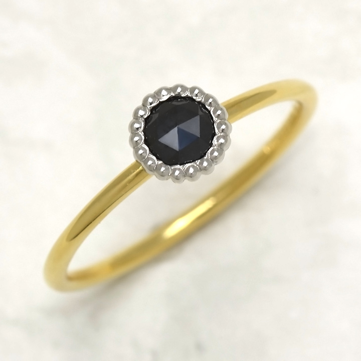 umu -アム- FINE JEWELRY STUIDIOK18/PT900 ブラックダイヤモンド コンビネーション リング 「figaro」rg1004_kanban2.jpg
