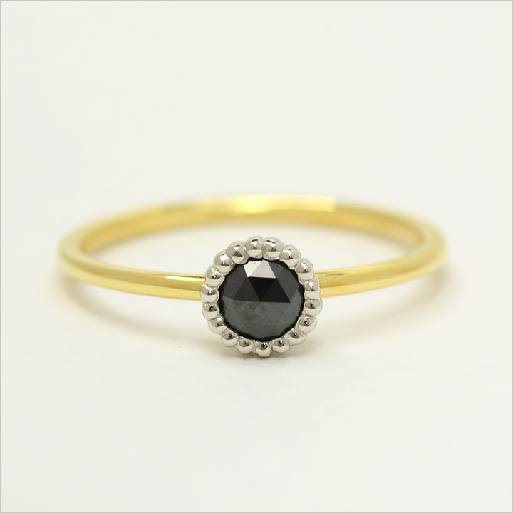 umu -アム- FINE JEWELRY STUIDIOK18/PT900 ブラックダイヤモンド コンビネーション リング 「figaro」rg1004_m.jpg