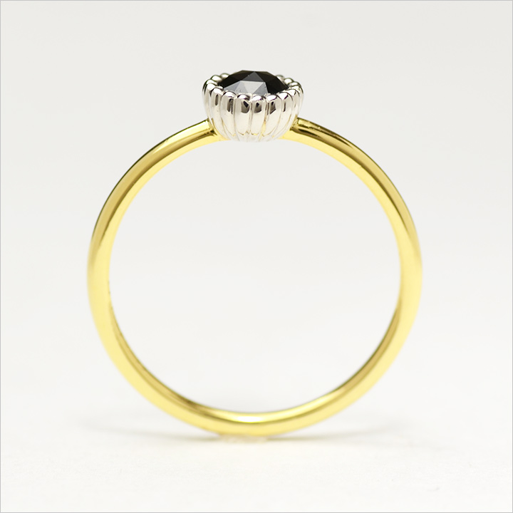 umu -アム- FINE JEWELRY STUIDIOK18/PT900 ブラックダイヤモンド コンビネーション リング 「figaro」rg1004_s.jpg