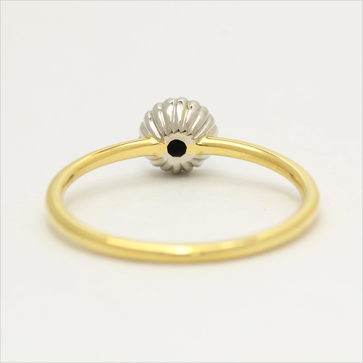 umu -アム- FINE JEWELRY STUIDIOK18/PT900 ブラックダイヤモンド コンビネーション リング 「figaro」rg1004_u.jpg