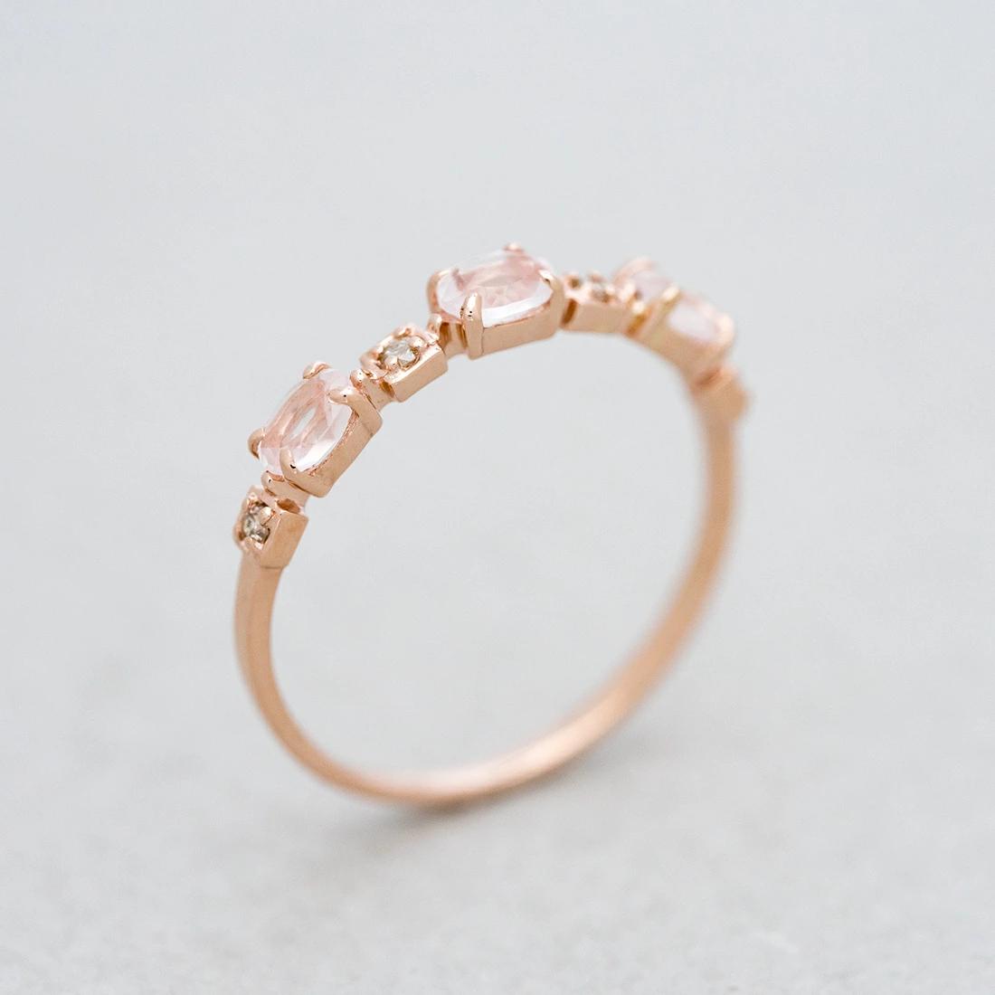 umu -アム- FINE JEWELRY STUIDIOローズクォーツ ダイヤモンド リング 「purezza」rg1005_kanban2.jpg