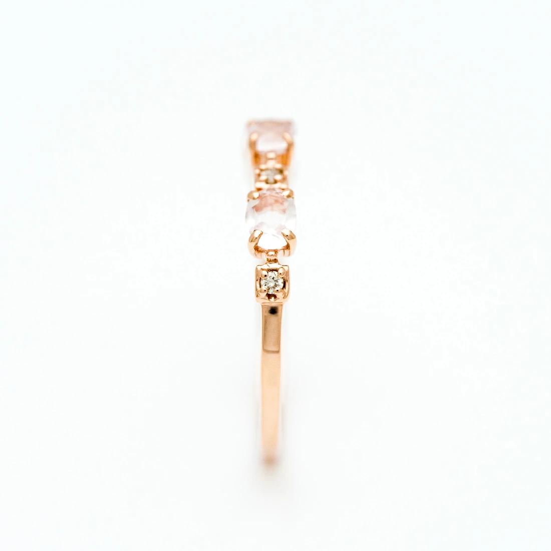 umu -アム- FINE JEWELRY STUIDIOローズクォーツ ダイヤモンド リング 「purezza」rg1005_y.jpg