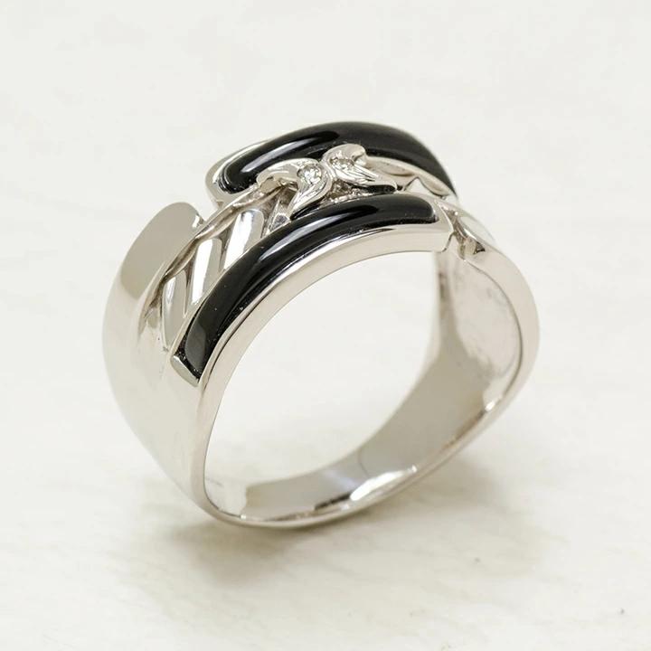 umu -アム- FINE JEWELRY STUIDIOK18 オニキス ダイヤモンド リング 「robusto」rg1007_kanban2.jpg