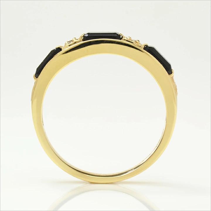 umu -アム- FINE JEWELRY STUIDIOK10 オニキス ダイヤモンド オクタゴン リング 「lucente」rg1012_y.jpg