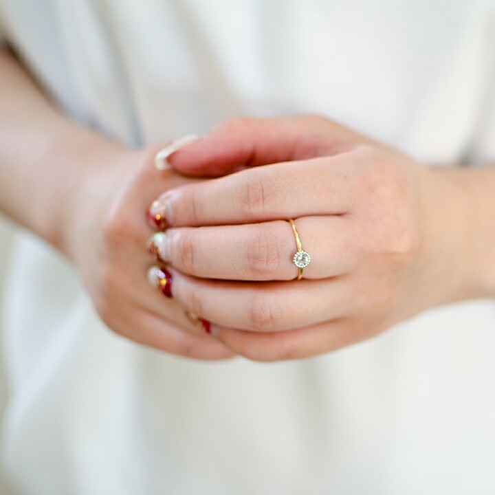 umu -アム- FINE JEWELRY STUIDIOK18/PT900 ブルームーンストーン コンビネーション リング 「figaro」rg1017_i2.jpg