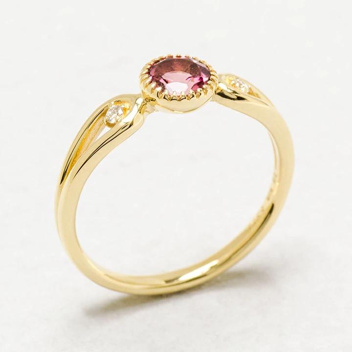 umu -アム- FINE JEWELRY STUIDIOK18 ピンクトルマリン ダイヤモンド リング 「amica」rg1019_kanban2.jpg