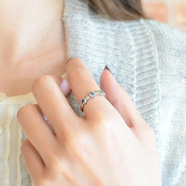 umu -アム- FINE JEWELRY STUIDIOサンタマリアアクアマリン ダイヤモンド リング 「margherita」rg1020_i2.jpg