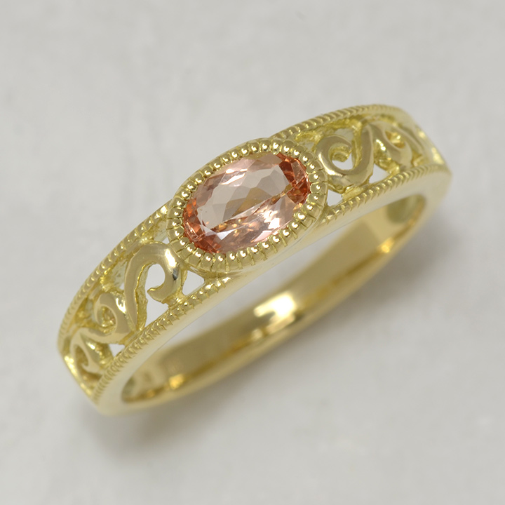 umu -アム- FINE JEWELRY STUIDIOK18 インペリアルトパーズ アイビーモチーフ リング 「berso」rg1023_kanban2.jpg