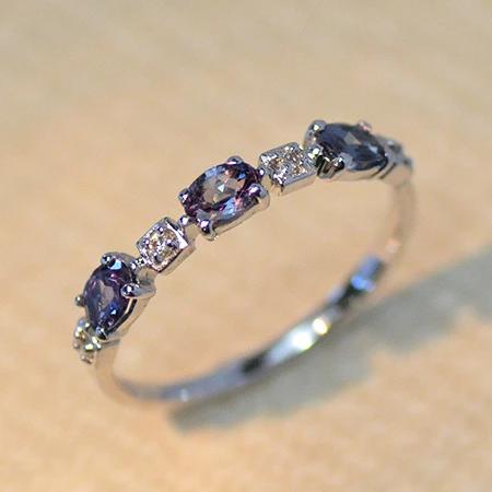 umu -アム- FINE JEWELRY STUIDIOK18 カラーチェンジガーネット ダイヤモンド リング 「purezza」rg1024_kanban2.jpg