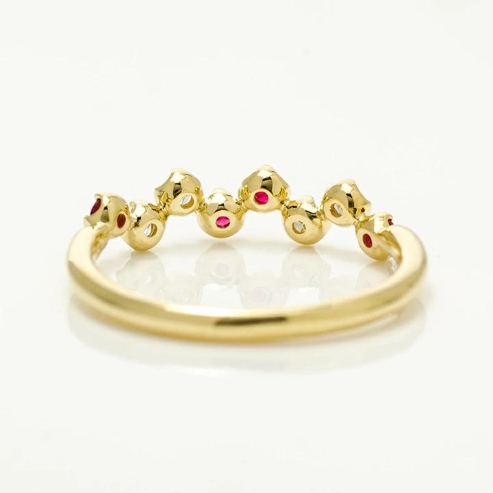 umu -アム- FINE JEWELRY STUIDIOレッドスピネル ダイヤモンド リング 「stellato」rg1025_u.jpg