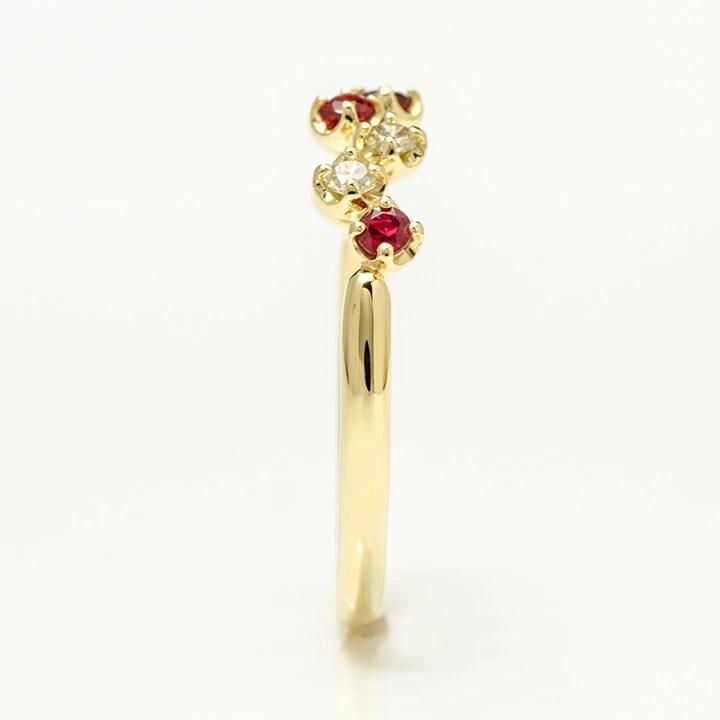 umu -アム- FINE JEWELRY STUIDIOレッドスピネル ダイヤモンド リング 「stellato」rg1025_y.jpg