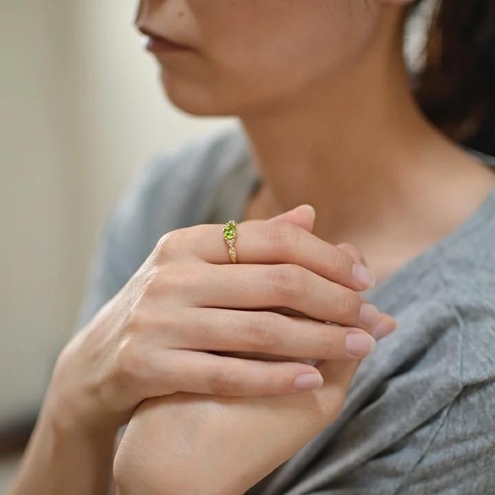 umu -アム- FINE JEWELRY STUIDIOペリドット ダイヤモンド リング 「amanza」rg1026_i2.jpg