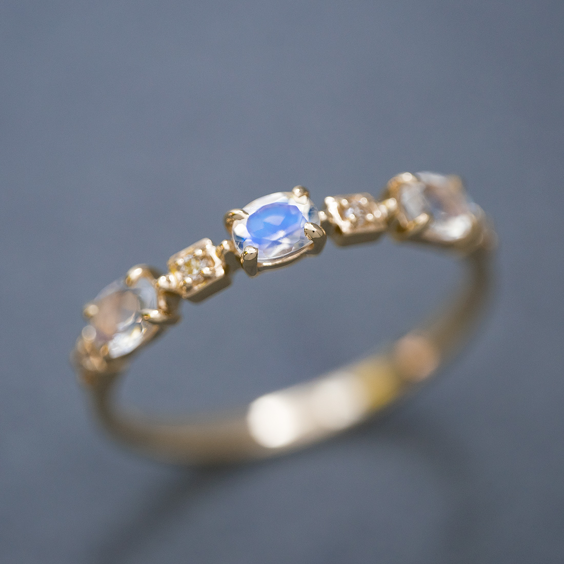 umu -アム- FINE JEWELRY STUIDIOK10 ブルームーンストーン ダイヤモンド リング 「purezza」rg1027_kanban2.jpg