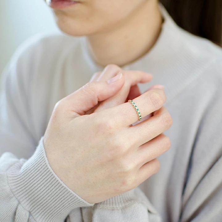 umu -アム- FINE JEWELRY STUIDIO再結晶エメラルド リング 「ponte」rg1040_i2.jpg