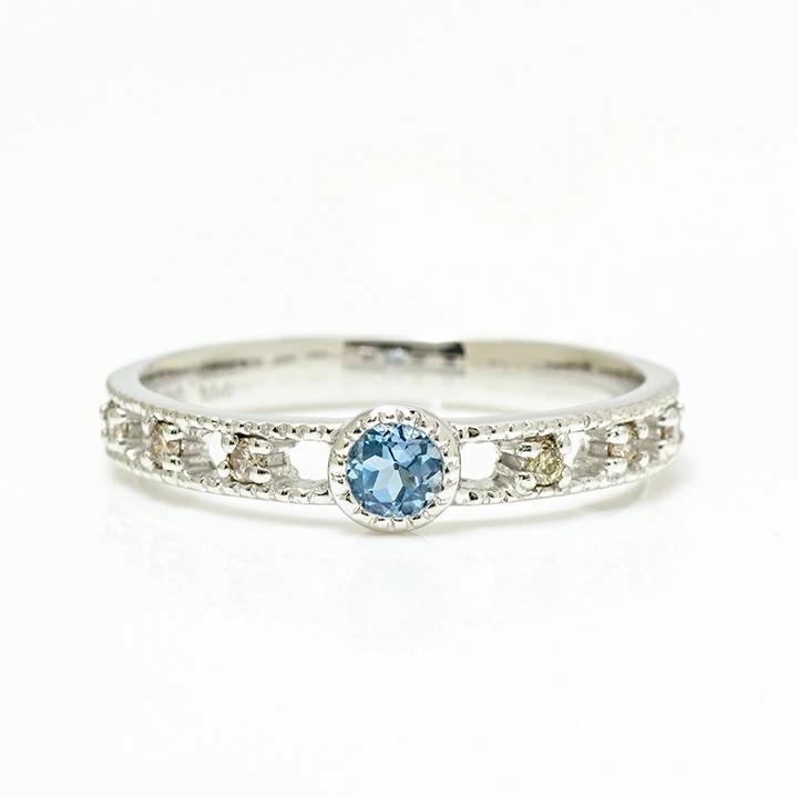 umu -アム- FINE JEWELRY STUIDIOサンタマリアアクアマリン ダイヤ リング 「delicatura」rg1054_m.jpg