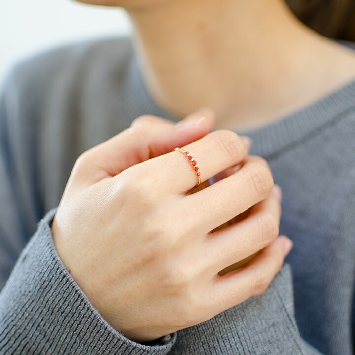 umu -アム- FINE JEWELRY STUIDIOK18 オレンジサファイア リングrg1082_i2.jpg
