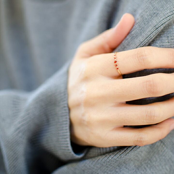 umu -アム- FINE JEWELRY STUIDIOK18 オレンジサファイア リングrg1082_i3.jpg