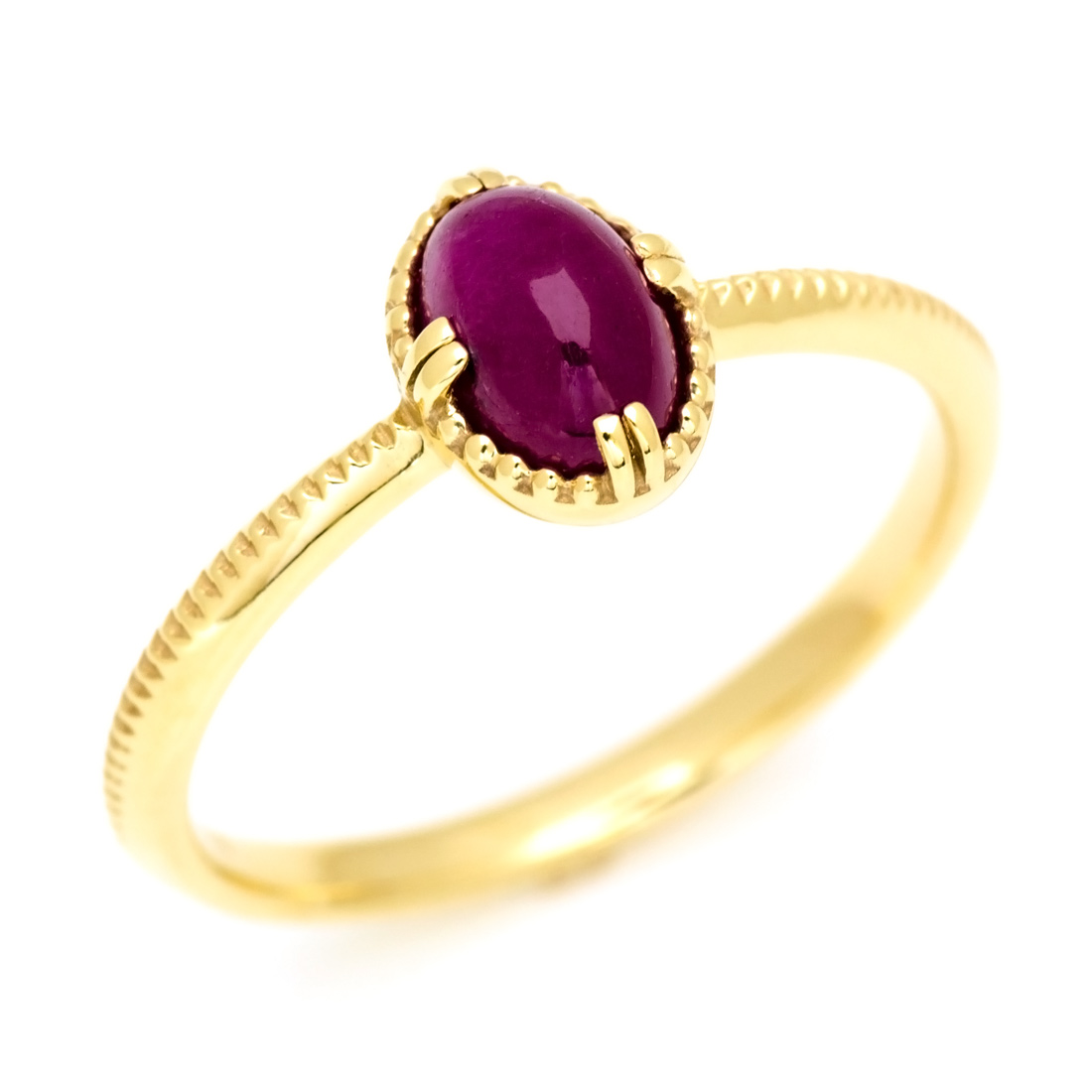 umu -アム- FINE JEWELRY STUIDIOK10 カボション ルビー リングrg1094.jpg