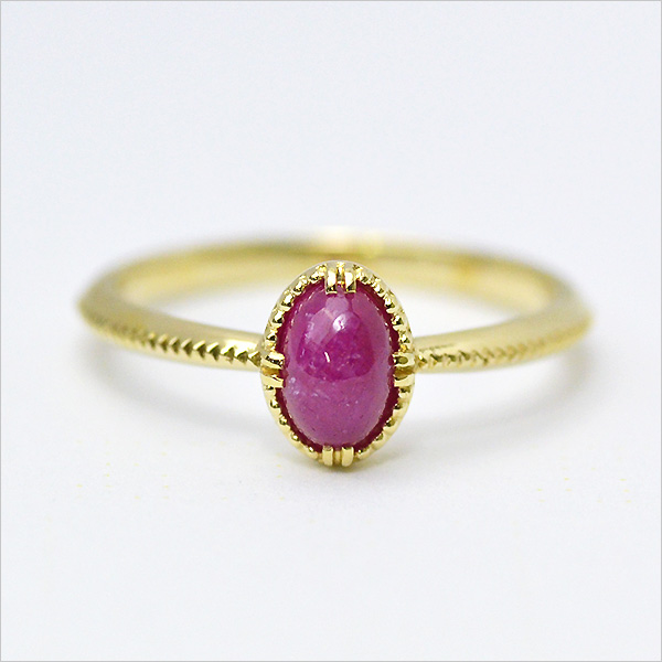 umu -アム- FINE JEWELRY STUIDIOK10 カボション ルビー リングrg1094_m.jpg