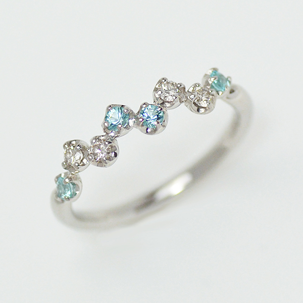 umu -アム- FINE JEWELRY STUIDIOPT900 パライバトルマリン ダイヤモンド リング 「stellato」rg1109_m.jpg