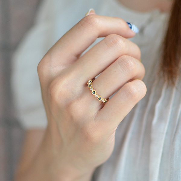 umu -アム- FINE JEWELRY STUIDIOK18 カラーチェンジガーネット ダイヤモンド リングrg1116_i2.jpg