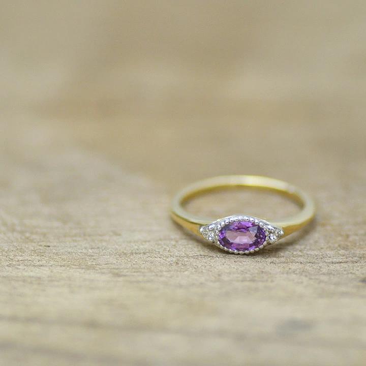 umu -アム- FINE JEWELRY STUIDIOK18/PT900 アメシスト ダイヤモンド リング 「classica」rg1117_2.jpg