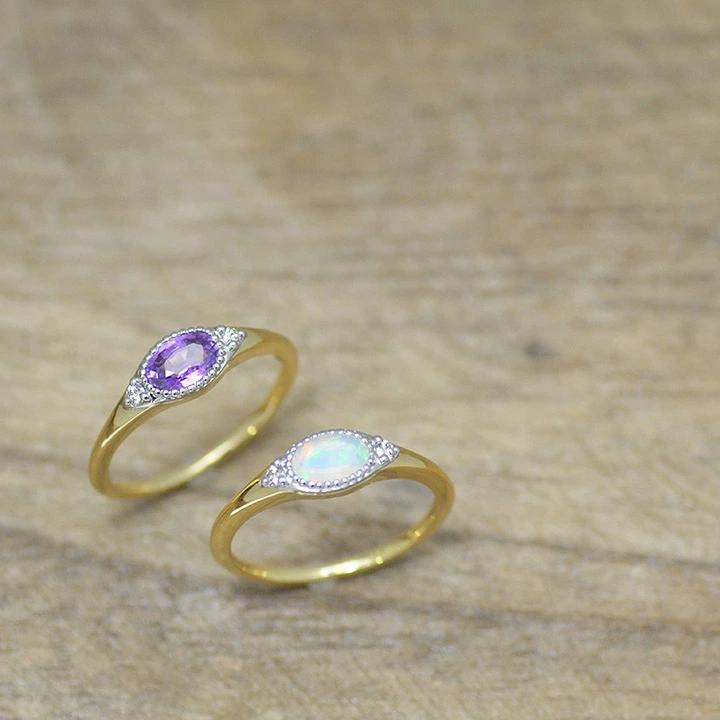 umu -アム- FINE JEWELRY STUIDIOK18/PT900 アメシスト ダイヤモンド リング 「classica」rg1117_6.jpg
