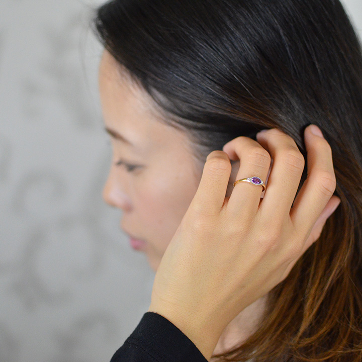 umu -アム- FINE JEWELRY STUIDIOK18/PT900 アメシスト ダイヤモンド リング 「classica」rg1117_8.jpg