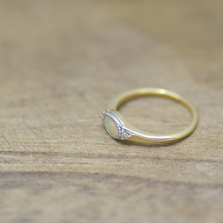 umu -アム- FINE JEWELRY STUIDIOK18/PT900 オパール ダイヤモンド リング 「classica」rg1118_3.jpg