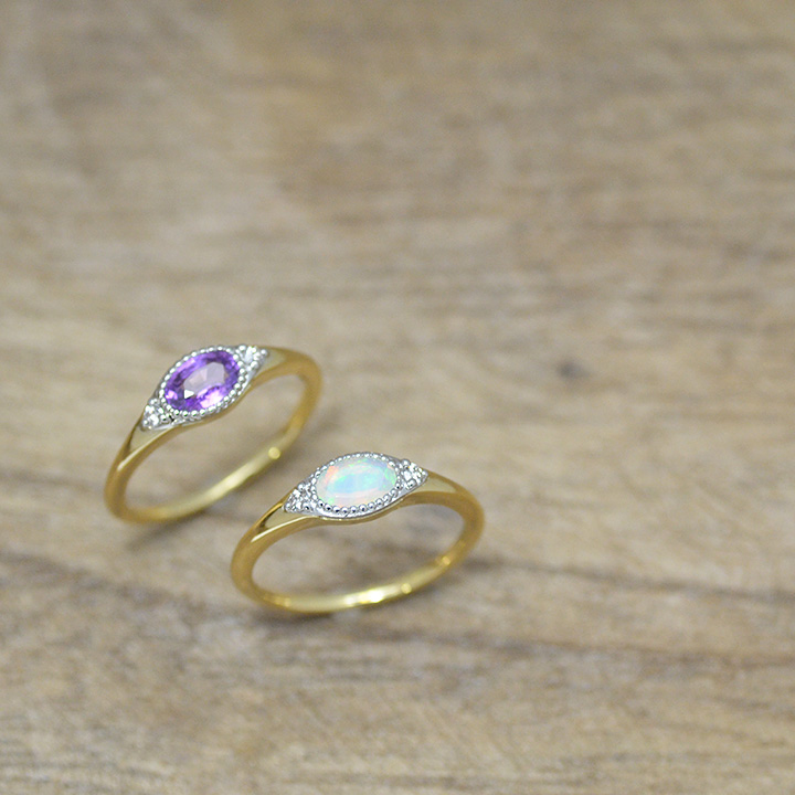 umu -アム- FINE JEWELRY STUIDIOK18/PT900 オパール ダイヤモンド リング 「classica」rg1118_6.jpg