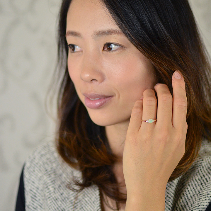 umu -アム- FINE JEWELRY STUIDIOK18/PT900 オパール ダイヤモンド リング 「classica」rg1118_7.jpg