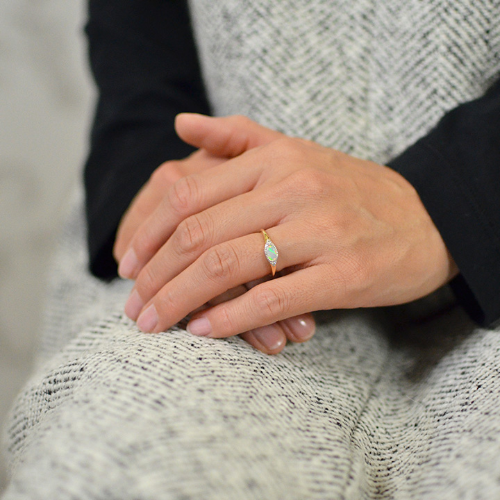 umu -アム- FINE JEWELRY STUIDIOK18/PT900 オパール ダイヤモンド リング 「classica」rg1118_9.jpg