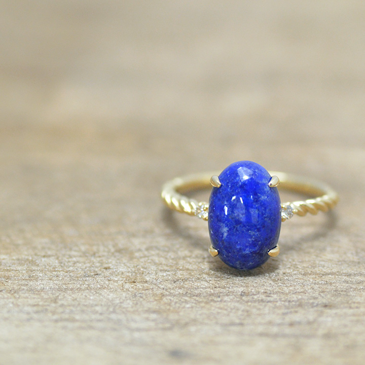 umu -アム- FINE JEWELRY STUIDIOラピスラズリ ダイヤモンド リング 「aragosta」rg1125_2.jpg