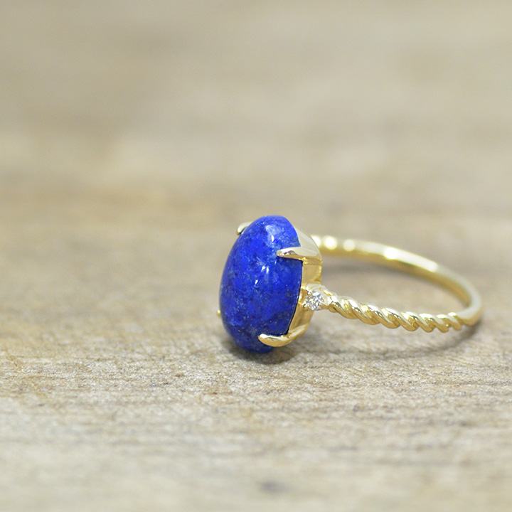 umu -アム- FINE JEWELRY STUIDIOラピスラズリ ダイヤモンド リング 「aragosta」rg1125_3.jpg